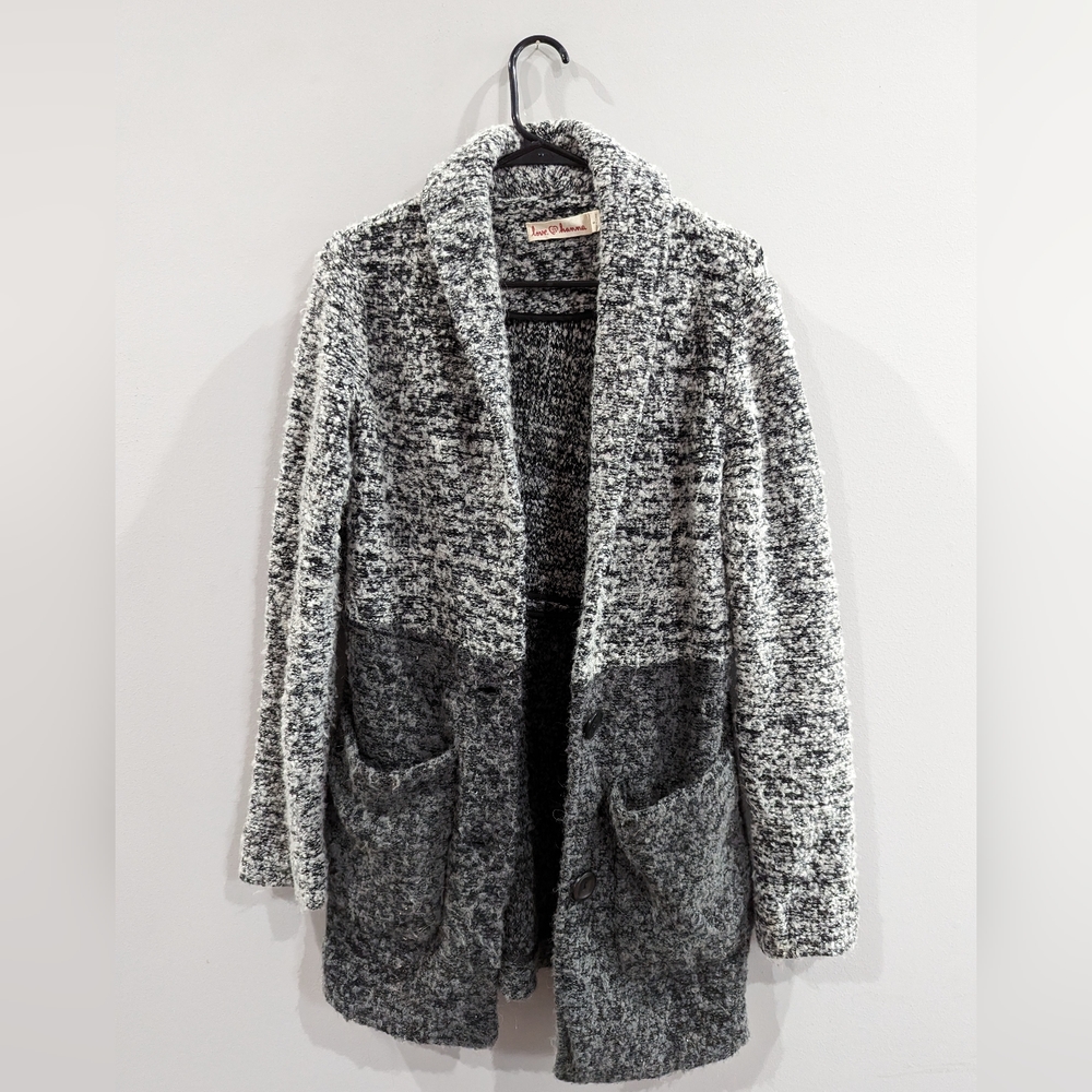 Two-toned sweater jacket